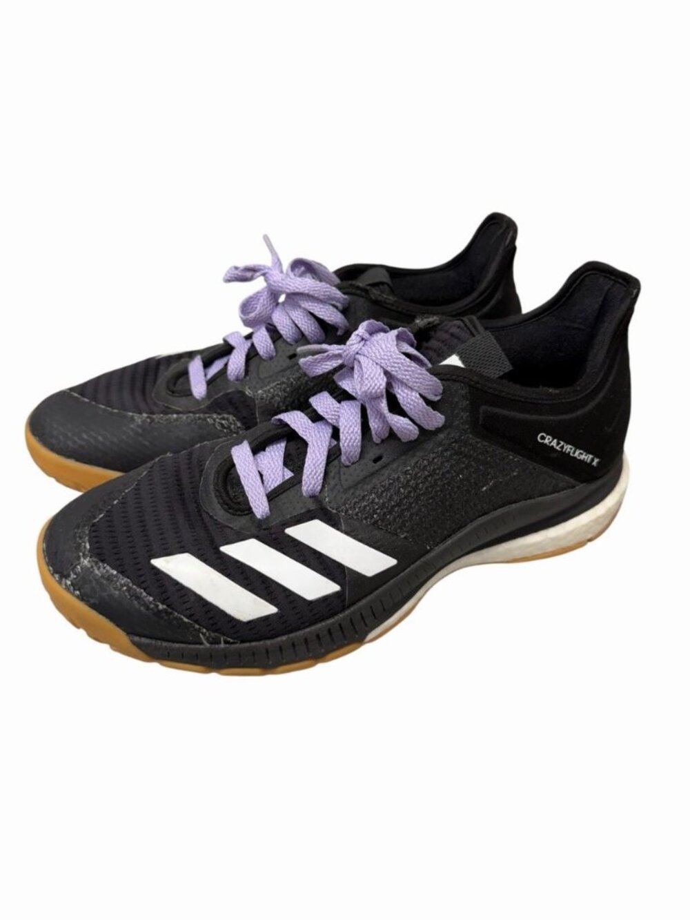 Adidas Women's CRAZYFLIGHT X Size 8.5 Black Gum Volleyball Shoes Sneakers